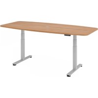 XDSM 22 S | Schreibtisch - Nussbaum 220 x 103 elektrisch höhenverstellbar