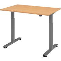 XMST 12 G | 120x80 | Schreibtisch elektrisch höhenverstellbar - Buche 120 x 80 elektrisch höhenverstellbar
