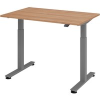XMST 12 G | 120x80 | Schreibtisch elektrisch höhenverstellbar - 120 x 80 Nussbaum elektrisch höhenverstellbar