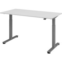 XMST 16 G | 160x80 | Schreibtisch elektrisch höhenverstellbar - Grau 160 x 80 elektrisch höhenverstellbar