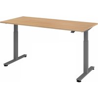 XMST 19 G | 180x80 | Schreibtisch elektrisch höhenverstellbar - 180 x 80 Eiche elektrisch höhenverstellbar