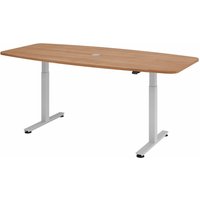 XMST 22 S | Schreibtisch - Nussbaum 220 x 103 elektrisch höhenverstellbar