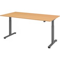 XMST 2E G | 200x100 | Schreibtisch elektrisch höhenverstellbar - Buche 200 x 100 elektrisch höhenverstellbar