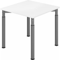 YAMA 8 G | Schreibtisch - 80 x 80 höhenverstellbar Weiß/Graphit