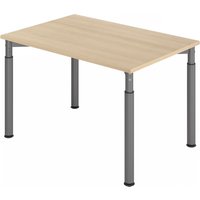 YAMA 12 G | Schreibtisch - 120 x 80 höhenverstellbar Eiche/Graphit