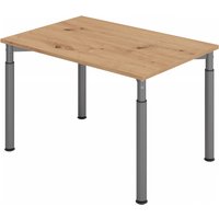YAMA 12 G | Schreibtisch - 120 x 80 höhenverstellbar Asteiche/Graphit