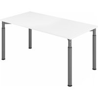 YAMA 16 G | Schreibtisch - 160 x 80 höhenverstellbar Weiß/Graphit