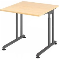 ZENO 8 G | Schreibtisch - 80 x 80 höhenverstellbar Ahorn/Graphit