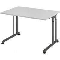 ZENO 12 G | Schreibtisch - 120 x 80 höhenverstellbar Grau/Graphit