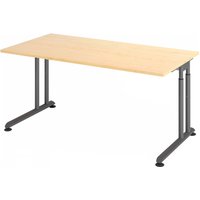 ZENO 16 G | Schreibtisch - 160 x 80 höhenverstellbar Ahorn/Graphit