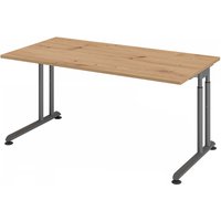 ZENO 16 G | Schreibtisch - 160 x 80 höhenverstellbar Asteiche/Graphit