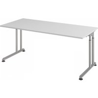 ZENO 19 S | Schreibtisch - 180 x 80 Grau/Silber höhenverstellbar