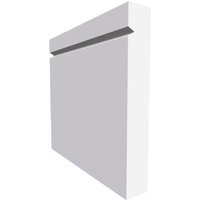 Square Edge V Grooved MDF Skirting Board Unprimed 4200mm x 95mm x 18mm