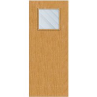 Crown Oak Solid Core FD30 Clear Glazed Internal Fire Door 2700mm x 926mm x 44mm | 450mm x 450mm VP