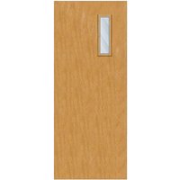 Crown Oak Solid Core FD30 Clear Glazed Internal Fire Door 2700mm x 926mm x 44mm | 450mm x 150mm VP