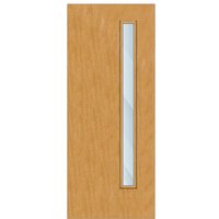 Crown Oak Solid Core FD30 Clear Glazed Internal Fire Door 2700mm x 926mm x 44mm | 1500mm x 150mm VP