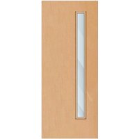 Crown Steamed Beech Solid Core FD30 Clear Glazed Internal Fire Door 1981mm x 838mm x 44mm | 1500mm x 150mm VP