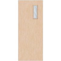 Crown Maple Solid Core FD30 Clear Glazed Internal Fire Door 2040mm x 826mm x 44mm | 450mm x 150mm VP
