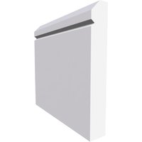 Edge V Grooved MDF Skirting Board Unprimed 4200mm x 220mm x 18mm