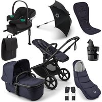 Bugaboo Fox 5 Renew, Cybex Aton B2 + Accessories- Deep Indigo - With Parasol