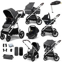 Babylo Zummi Zap Travel System- Grey - With ISOFIX Base