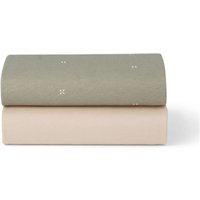 Snüz Crib Fitted Sheets 2 Pack- Sage/ Cross