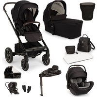 Nuna Nuna MIXX Next BMW + ARRA Flex Travel System- Element - With Changing Bag- Caviar