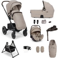 Nuna Mixx Next + ARRA Flex Travel System- Chateau - With Footmuff + Cup Holder With Chan