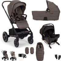 Nuna Mixx Next + PIPA URBN Travel System- Chestnut - With Footmuff + Cup Holder Without C