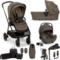 Nuna TRIV Next + ARRA Flex Travel System- Pistachio - With Footmuff + Cup Holder With Chan