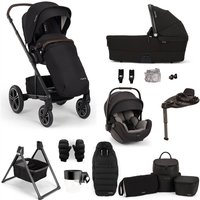 Nuna Mixx Next + ARRA Flex Travel System- Caviar - Without Footmuff + Cup Holder With C