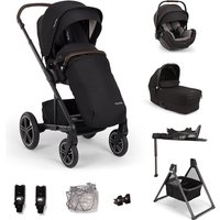 Nuna Mixx Next + ARRA Flex Travel System- Caviar - Without Footmuff + Cup Holder Withou