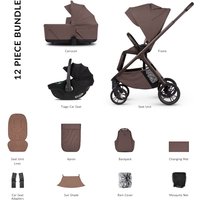 Venicci Tila Travel System with Accessories and Tiago Car Seat - Noce
