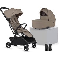 Silver Cross Nia Compact Travel Stroller + Carrycot 6 Piece- Champange