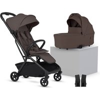 Silver Cross Nia Compact Travel Stroller + Carrycot 6 Piece- Chocolate