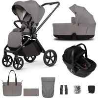 Venicci Claro 2 Travel System- Fog - Black Without ISOFIX Base