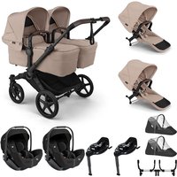 Bugaboo Donkey 6 Twin + Joie i-Level Travel System- Desert Taupe Melange - Without Accessoires