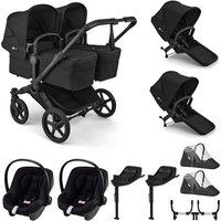 Bugaboo Donkey 6 Twin + Cybex Aton B2 Travel System- Heritage Black - Without Accessoires