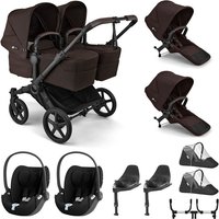 Bugaboo Donkey 6 Twin + Cybex Cloud T Travel System- Cocoa Brown - Without Accessoires