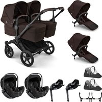 Bugaboo Donkey 6 Twin + Joie i-Level Travel System- Cocoa Brown - Without Accessoires
