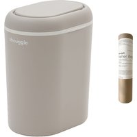 Shnuggle Eco-Touch Nappy Bin Odour-Locking & Eco-Friendly- Taupe - Bin + 30 Liners