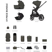 Venicci Hunter X Venicci Upline 3 Comfort Bundle- Dark Olive - Tiago Car Seat- Black