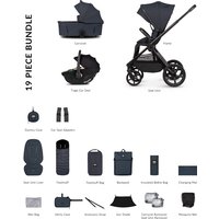 Venicci Hunter X Venicci Upline 3 Comfort Bundle- Navy - Tiago Car Seat- Black