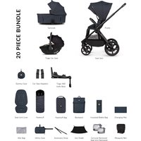 Venicci Hunter X Venicci Upline 3 Luxury Bundle- Navy - Tiago Car Seat- Beige