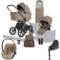 Silver Cross Cove 2 + Cybex Cloud T Travel System- Champagne - Cozy Beige Plus