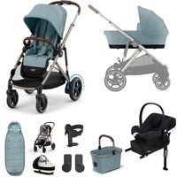 Cybex eGazelle S Electric & Aton B2 Comfort Travel System - Stormy Blue