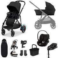 Cybex eGazelle S Electric Single to Double, Cloud G3 Travel System - Moon Black