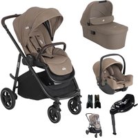 Joie Versatrax On-The-Go Encore 4 Piece Travel System- Cashew - With Joie i-Base Encore