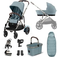 Cybex E-Gazelle S Electric Single to Double Essential Bundle- Stormy Blue