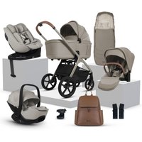 Silver Cross Cove Ultimate 360 Family Car Seat Travel System- Champagne - Black Glide & Approach